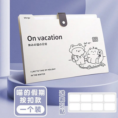 Χαριτωμένοι επεκτεινόμενοι φάκελοι Lovely Ins Korean Creative File Folder 8 Layer Document File Organzier Student Supply Αξεσουάρ γραφείου