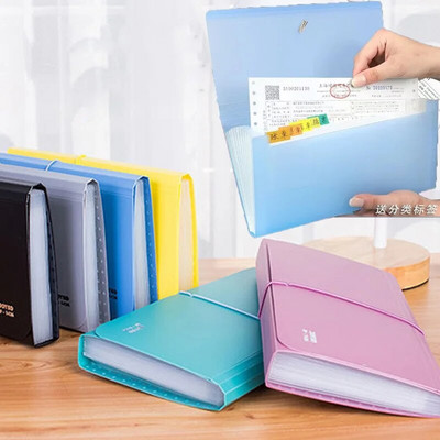 A6 Expanding File Folder Portable Wallet Organ Bag Documents Organizer File Pouch Bill Receipt Folder School Office Supplies