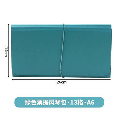 A6 Paplašināmā failu mape Pārnēsājama maka orgānu soma Dokumenti Organizatora failu maisiņš Rēķinu čeku mape Skolas biroja piederumi