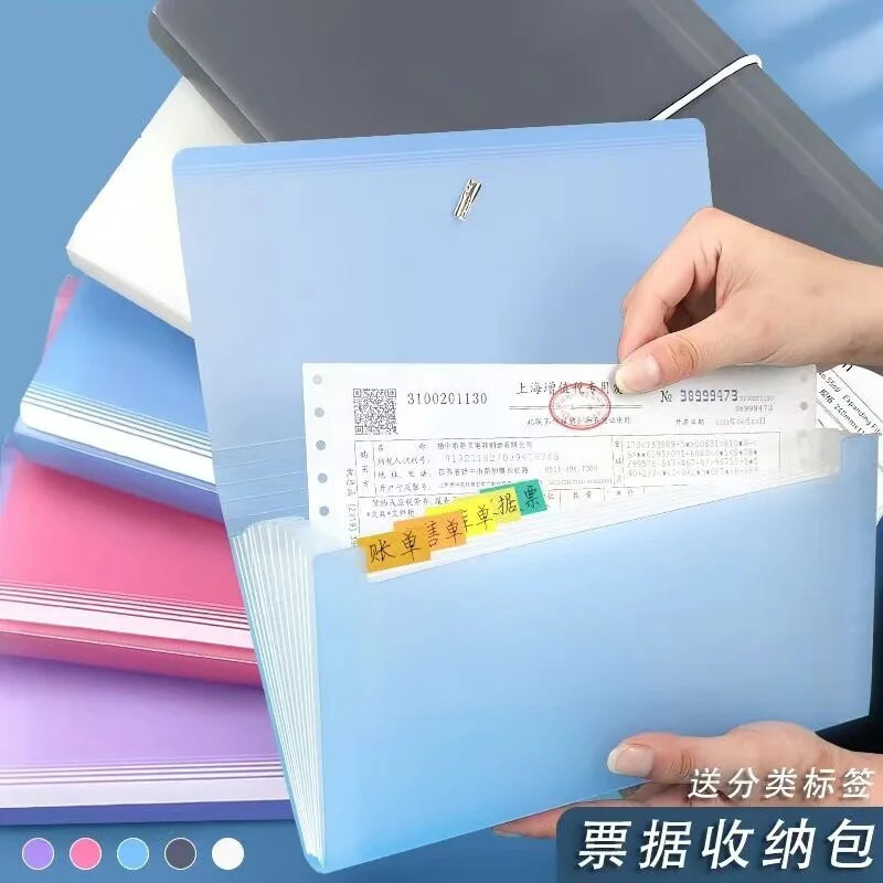 A6 Paplašināmā failu mape Pārnēsājama maka orgānu soma Dokumenti Organizatora failu maisiņš Rēķinu čeku mape Skolas biroja piederumi