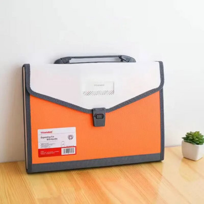 Liela ietilpība 13 kabatas A4 izvēršamā maka failu mape papīrs dokumentu uzglabāšanas orgānu maisiņu turētājs biroja skolas organizatora futrālis