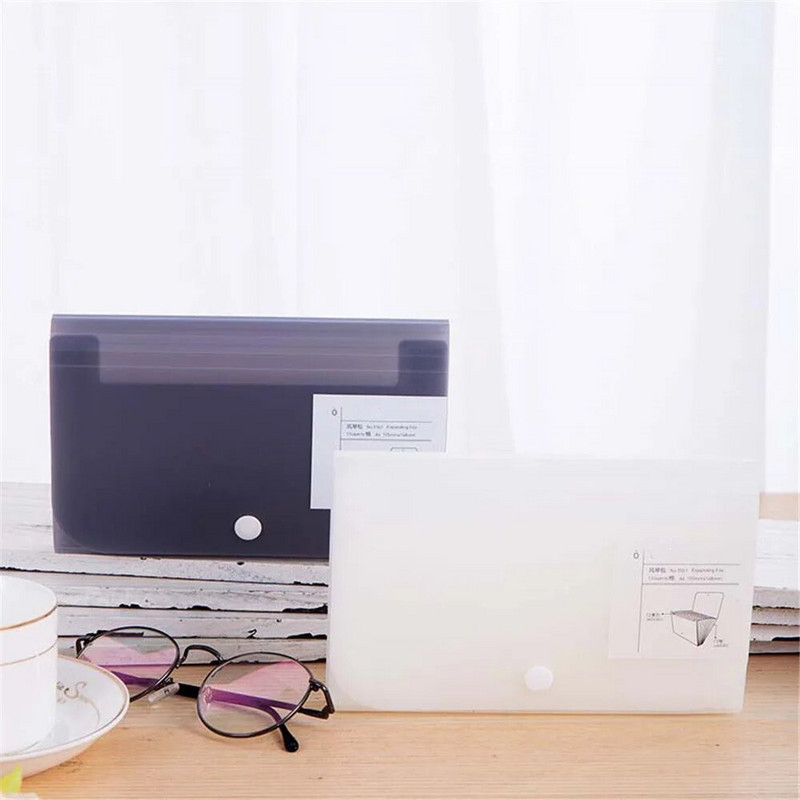 Dosar de fișiere din plastic A6 Organizator de fișiere Portofel de expansiune pentru fișiere 13 buzunare Dosar de facturi Suport de hârtie Rechizite de birou multifuncționale