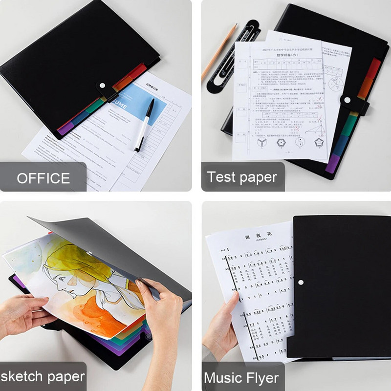 Φάκελος οργάνων Α4 Τσάντα εγγράφων Πολυστρωματική Ταξινόμηση Φάκελου Αποθήκευσης Ευρετήριο Χρώματος Φοιτητικού Γραφείου Η τσάντα αρχείων μπορεί να χωρέσει 300-500 φύλλα