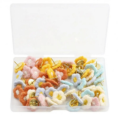 Jauki ziedu dizaina piespraudes Krāsaini izšuvumi Ziedu piespraudes biroja mājas dekorēšanai Ziņojumu dēļi Tāfeles Korķa dēļi