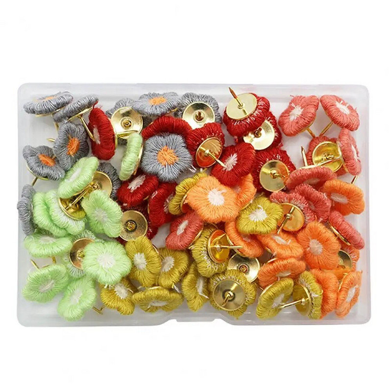 Jauki ziedu dizaina piespraudes Krāsaini izšuvumi Ziedu piespraudes biroja mājas dekorēšanai Ziņojumu dēļi Tāfeles Korķa dēļi