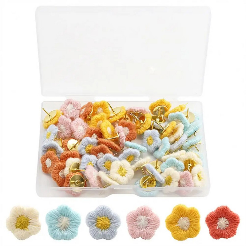 Jauki ziedu dizaina piespraudes Krāsaini izšuvumi Ziedu piespraudes biroja mājas dekorēšanai Ziņojumu dēļi Tāfeles Korķa dēļi