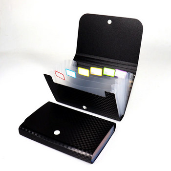 Малка папка за портфейл с разписки A6 Папка с акордеон 7-слойна 13-слойна кутия за файлове Водоустойчива със самозалепващи се указатели