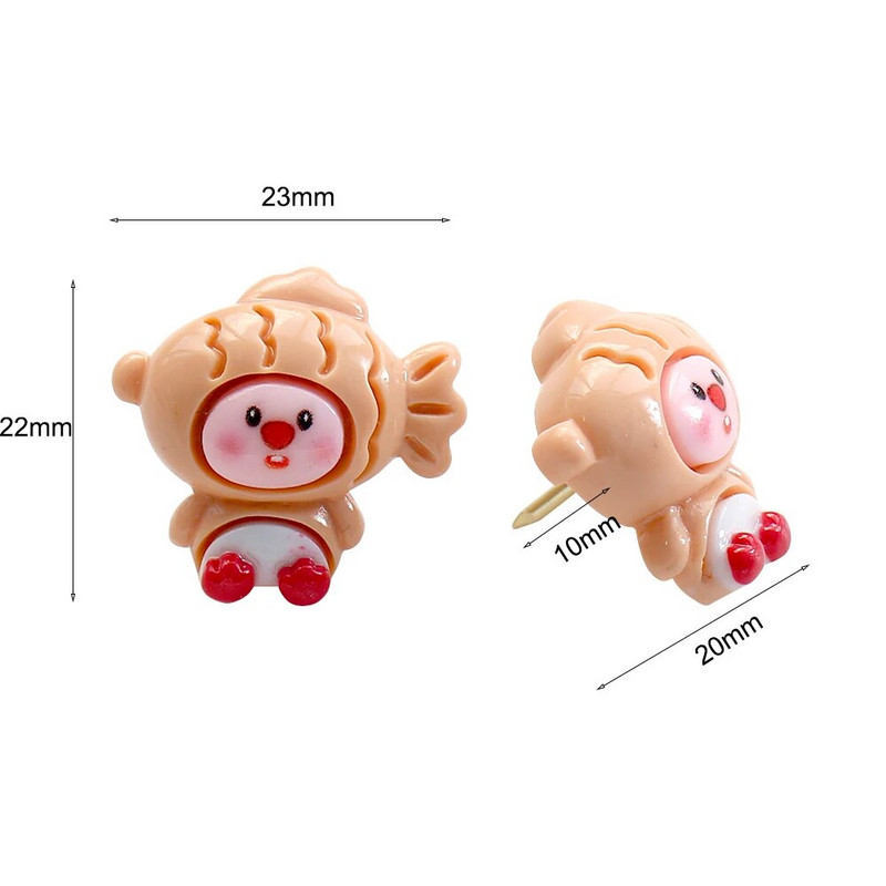 ALLTU 10gab Radošs īkšķis jauks karikatūra korķa tāfele foto siena nagu ziņojumu dēļa nagla