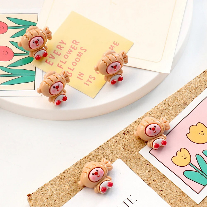 ALLTU 10gab Radošs īkšķis jauks karikatūra korķa tāfele foto siena nagu ziņojumu dēļa nagla