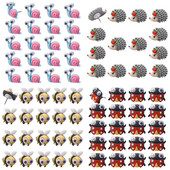 G5AA 20-pack Διακοσμητικά ζώα Σχήμα Thumb Tack Pushpins ThumbNails for Art Photo Message Whiteboard