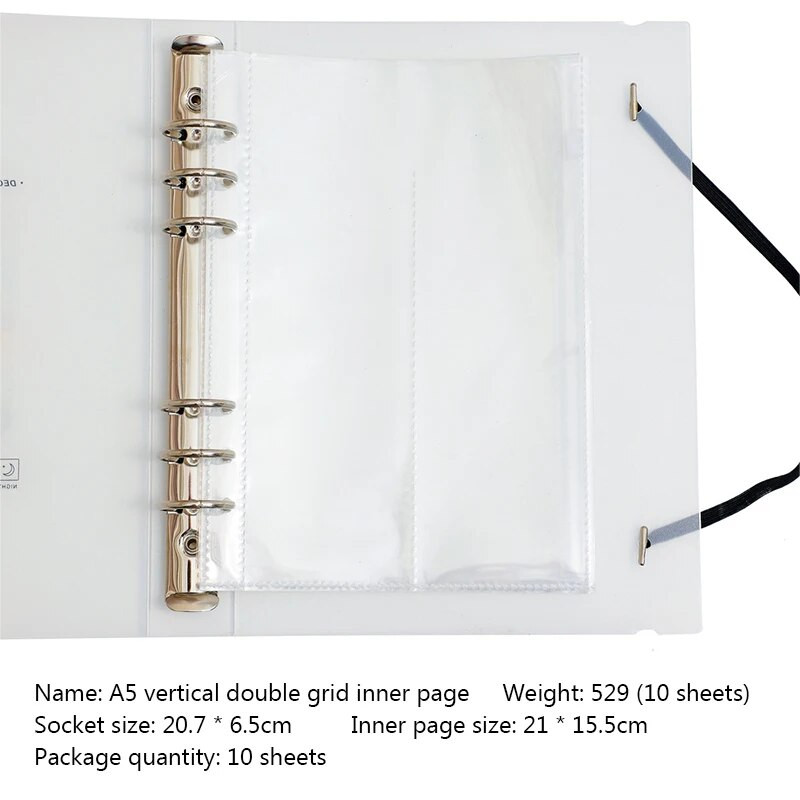 A5 Binder Storage Savāc Book Idol Photo Organizer Žurnāla dienasgrāmata Darba kārtības plānotājs Aploksne Budžeta grāmatas Nosedz skolas kancelejas preces