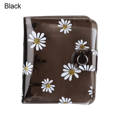 A5 A6 caurspīdīga PVC brīvo lapu piezīmjdatora vāka mape Jauka margrietiņa — 6 gredzeni.