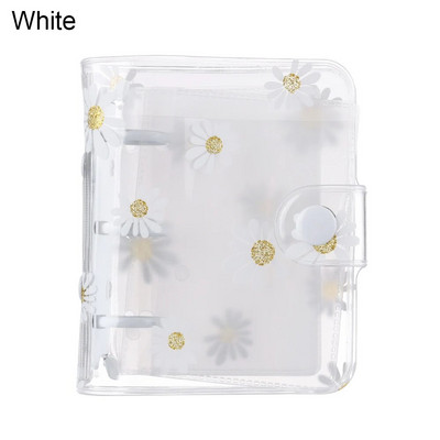 A5 A6 caurspīdīga PVC brīvo lapu piezīmjdatora vāka mape Jauka margrietiņa — 6 gredzeni.