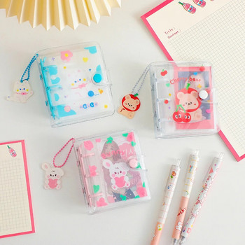 Мини класьор Фотоалбуми 10 бр. Чанти за съхранение 3 дупки Loose Leaf Notebook Planner Kawaii Bear Rabbit Full Set Collect Book