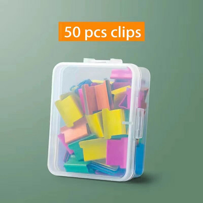 50 tk Paberitõukuriklambrite komplekt Köitmisklambrid Paberklambrid kontorikoolile Dokumendikorraldaja Kaasaskantav klambriga klammerdaja Ei kahjusta paberit