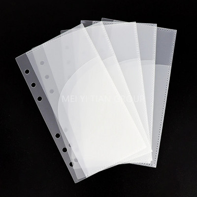 5 vnt. A6 grynųjų pinigų vokai matinio segtuvo kišenės palaidų lapų 6 skylučių rausva biudžeto kišenė dvipusis atidaromas pinigų vokas