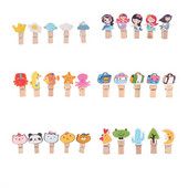 5 τμχ Ξύλινες καρφίτσες με ξύλινα κλιπ Πινέζες από φελλό Δημιουργικά συνδετήρες καρτ ποστάλ Στερεώσεις στον τοίχο Pushpins Ράφτες DIY δέσιμο