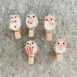 5 τμχ Ξύλινες καρφίτσες με ξύλινα κλιπ Πινέζες από φελλό Δημιουργικά συνδετήρες καρτ ποστάλ Στερεώσεις στον τοίχο Pushpins Ράφτες DIY δέσιμο