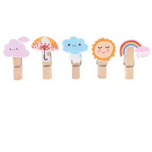 5 τμχ Ξύλινες καρφίτσες με ξύλινα κλιπ Πινέζες από φελλό Δημιουργικά συνδετήρες καρτ ποστάλ Στερεώσεις στον τοίχο Pushpins Ράφτες DIY δέσιμο