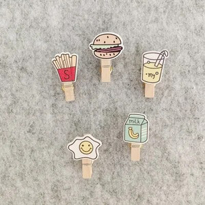 5 τμχ Ξύλινες καρφίτσες με ξύλινα κλιπ Πινέζες από φελλό Δημιουργικά συνδετήρες καρτ ποστάλ Στερεώσεις στον τοίχο Pushpins Ράφτες DIY δέσιμο