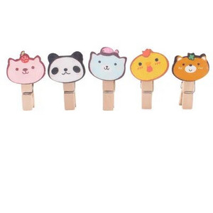 5 τμχ Ξύλινες καρφίτσες με ξύλινα κλιπ Πινέζες από φελλό Δημιουργικά συνδετήρες καρτ ποστάλ Στερεώσεις στον τοίχο Pushpins Ράφτες DIY δέσιμο