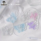 Mr. Paper 4 Styles Ακρυλικό κλιπ INS Style Απλή διαφανής κόλλα που στάζει Πεταλούδα σε σχήμα κουταβιού Φοιτητική γραφική ύλη