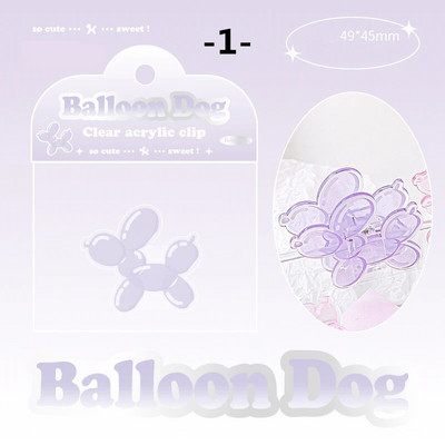 Mr. Paper 4 Styles Ακρυλικό κλιπ INS Style Απλή διαφανής κόλλα που στάζει Πεταλούδα σε σχήμα κουταβιού Φοιτητική γραφική ύλη