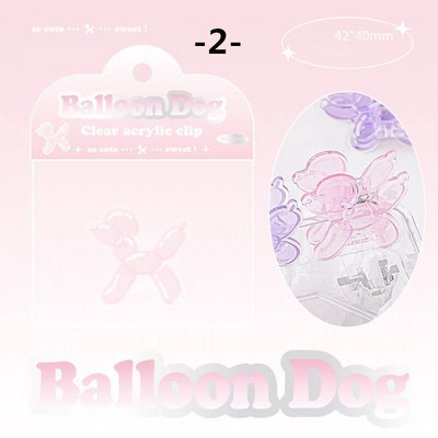 Mr. Paper 4 Styles Ακρυλικό κλιπ INS Style Απλή διαφανής κόλλα που στάζει Πεταλούδα σε σχήμα κουταβιού Φοιτητική γραφική ύλη