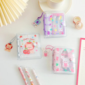 JAUNS Kawaii Bear Rabbit Mini kabatas iesiešanas piezīmju grāmatiņas komplekts ar 3 gredzeniem fotoattēlu albuma fotoattēlu grāmata, bezmaksas 10 gab.