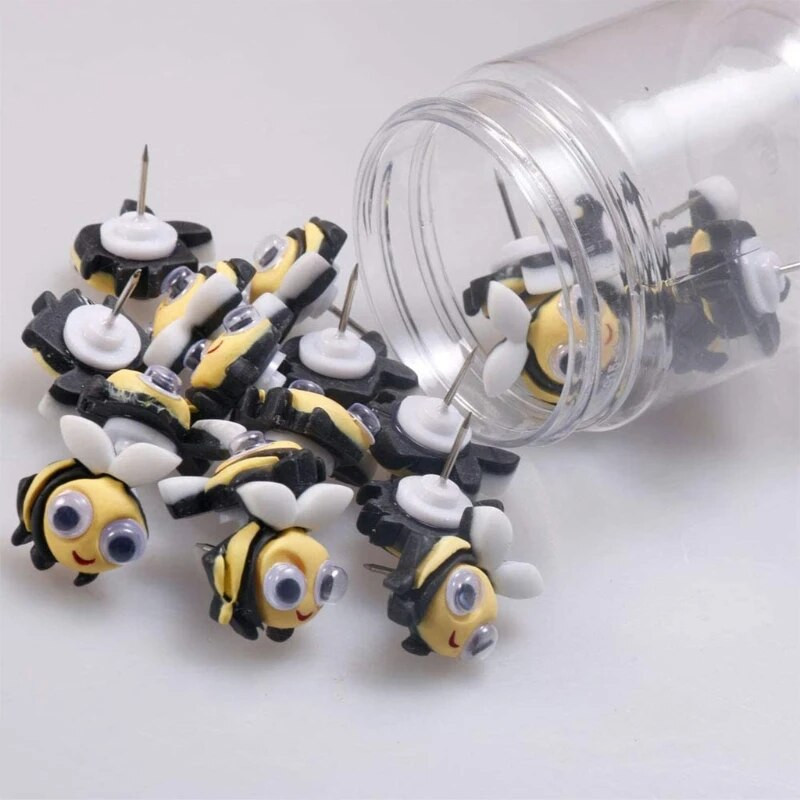 20-pack Διακοσμητικά χαριτωμένα ζώα Σχήμα Thumb Tack Pushpins Thumbtack ThumbNails for Home Office Art Photo Message Whiteboard