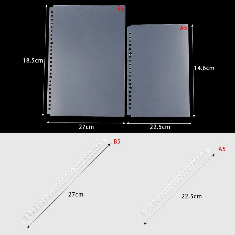 Naujas A5/B5 laisvų lapų viršelis Nešiojamojo kompiuterio puslapių skyriklis Žiedinis segtuvas Failų aplankas Pakartotinai užpildomas bloknotas mados raštinės reikmenys