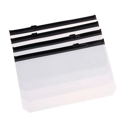 4gab A6 6 caurumu stiprinājuma kabatas ūdensnecaurlaidīgas PVC aploksnes, rāvējslēdzēja iesiešanas maisiņi