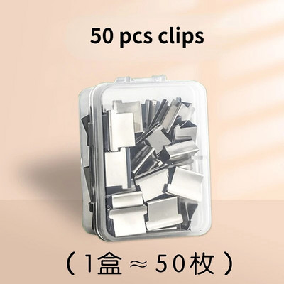 50 tk Paberitõukuriklambrite komplekt Köitmisklambrid Paberiklambrid kontorisse kooli dokumentide organiseerija Kaasaskantav klambriga klammerdaja Ei kahjusta paberit