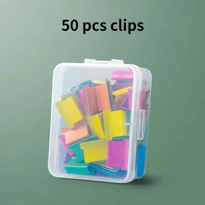 50 tk Paberitõukuriklambrite komplekt Köitmisklambrid Paberiklambrid kontorisse kooli dokumentide organiseerija Kaasaskantav klambriga klammerdaja Ei kahjusta paberit