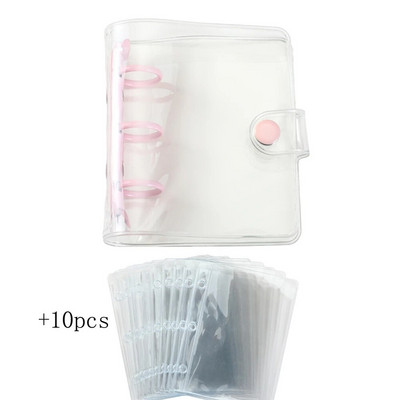 EZONE Mini Transparent Binder Idol Photo Album Storage Collect Book Album Card Book Kawai Photo Organizer PVC Shell Ūdensizturīgs