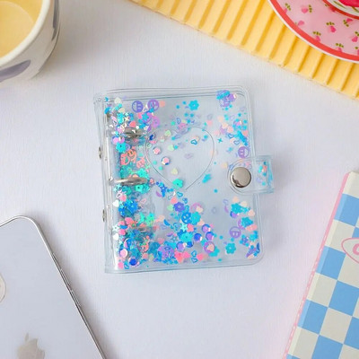 3 collu 3 caurumu saistviela Fotoalbums Glitter Sequin Sākums Attēlu futrālis Glabāšanas Nosaukums Savākt grāmatu elks Fotokarte Vārda kartes ID turētājs