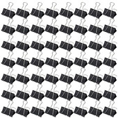 48kom Bulldog kopče 25 mm kopče za vezivo preklopne kopče papirne stacionarne stezaljke za uredsku školu kućnu kuhinju