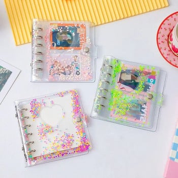 3/5 ιντσών Sequin Glitter Binder Άλμπουμ φωτογραφιών Αρχική θήκη εικόνας Αποθήκευση Όνομα συλλογής βιβλίου Kpop Φωτογραφική κάρτα Όνομα Κάρτα ταυτότητας