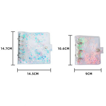 3/5 ιντσών Sequin Glitter Binder Άλμπουμ φωτογραφιών Αρχική θήκη εικόνας Αποθήκευση Όνομα συλλογής βιβλίου Kpop Φωτογραφική κάρτα Όνομα Κάρτα ταυτότητας