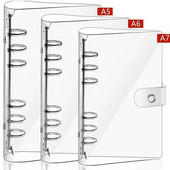 A7 A6 A5 Binder piezīmjdatora vāks Caurspīdīgs vaļēju lapu dienasgrāmata Iekšējais serdes vāks PVC ūdensnecaurlaidīgs aizsarguzmava biroja kancelejas preces