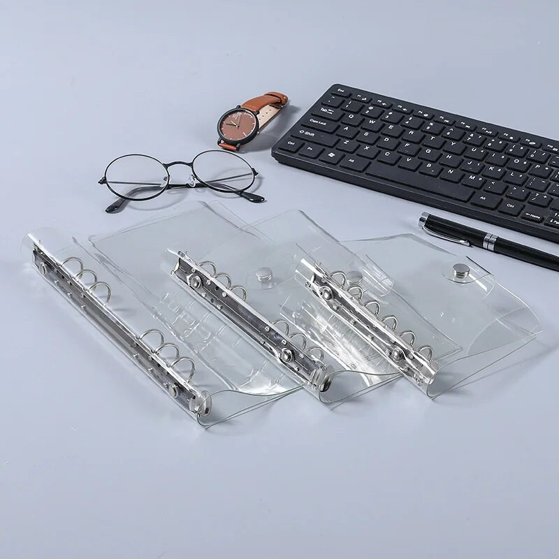 A7 A6 A5 Binder piezīmjdatora vāks Caurspīdīgs vaļēju lapu dienasgrāmata Iekšējais serdes vāks PVC ūdensnecaurlaidīgs aizsarguzmava biroja kancelejas preces