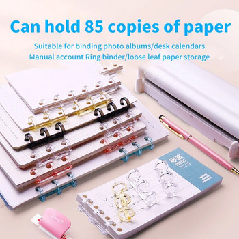 Πλαστικά Mini Loose Leaf Binder Clips 3 Rings Binding Ring Binder For Handmade Diary Book Scrapbook Note Book 2Pcs
