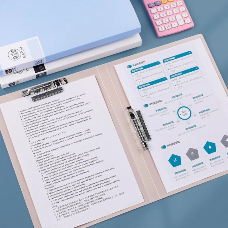 Lielākas ietilpības dokumentu turētāja izmēra bezperforējamā iesiešanas failu mape Biroja stacionārais aprīkojums biroja skolai