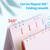 2 vnt Mini laisvų lapų segtuvų segtukai 3 žiedai surišimo žiedas plastikinis segtuvas rankų darbo dienoraščio knygos iškarpų knygelės užrašų knygelė