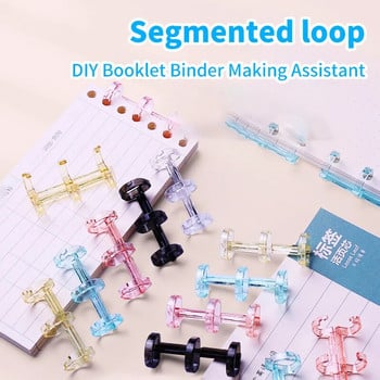 2 τμχ Mini Loose Leaf Binder Clips 3 Rings Binding Ring Plastic Binder For Handmade Diary Book Scrapbook Note Book