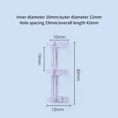 2 vnt Mini laisvų lapų segtuvų segtukai 3 žiedai surišimo žiedas plastikinis segtuvas rankų darbo dienoraščio knygos iškarpų knygelės užrašų knygelė