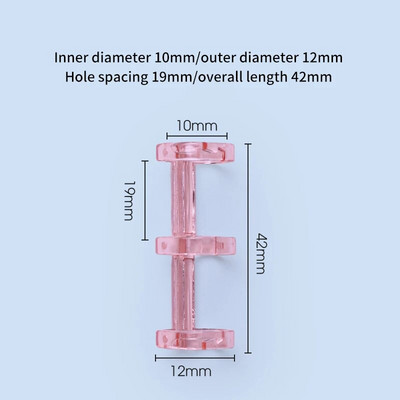 2 vnt Mini laisvų lapų segtuvų segtukai 3 žiedai surišimo žiedas plastikinis segtuvas rankų darbo dienoraščio knygos iškarpų knygelės užrašų knygelė
