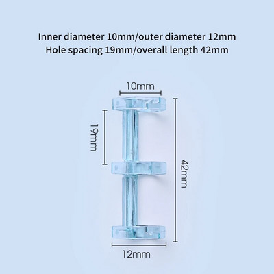2 vnt Mini laisvų lapų segtuvų segtukai 3 žiedai surišimo žiedas plastikinis segtuvas rankų darbo dienoraščio knygos iškarpų knygelės užrašų knygelė