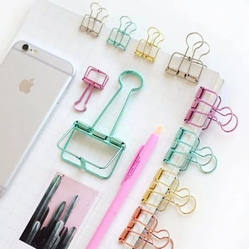 10 τεμ. Retro Metal Hollow Out Binder Clip Τιμολόγιο Bill Clip Διακοσμητικά κλιπ για σχολική χρήση γραφείου στο σπίτι ( Small )