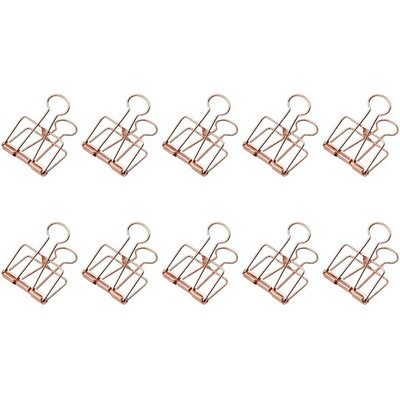 10 gab. Retro metāla doba stiprinājuma saspraudes rēķina saspraudes dekoratīvās papīra saspraudes izmantošanai birojā mājas skolā (mazas)